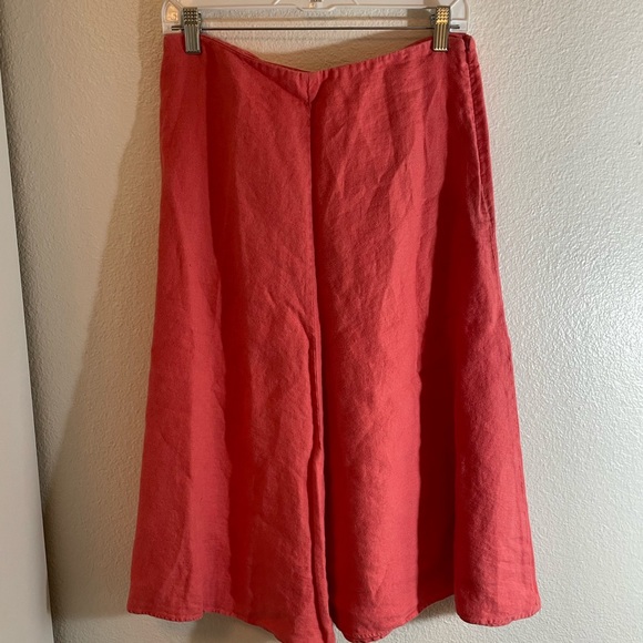 Banana Republic Linen Coral Orange Pink A-Line Skirt Size 4 - Picture 6 of 6